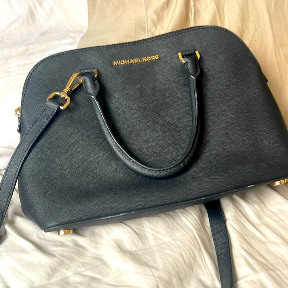Michael Kors black handbag with side strap